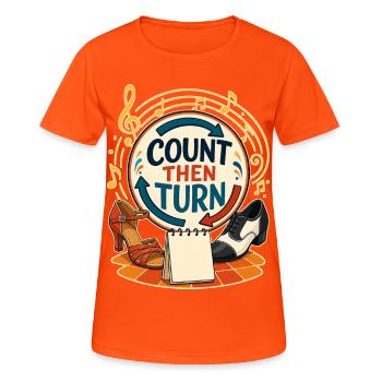 COUNT THEN TURN - Women's Breathable T-Shirt - neon orange - Front - AI Model Female 172 dark (172cm)
