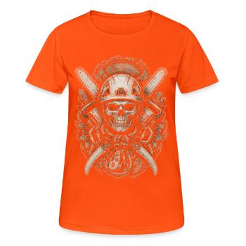 Baumpfleger Baumpflege - Frauen T-Shirt atmungsaktiv - Neonorange - Vorne - AI Model Female 172 dark (172cm)