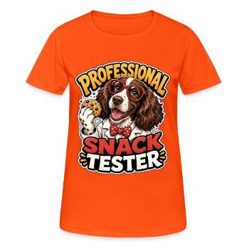 English Springer Spaniel - Women's Breathable T-Shirt - neon orange - Front - AI Model Female 172 dark (172cm)