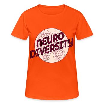 Brain Neurodiversity - Women's Breathable T-Shirt - neon orange - Front - AI Model Female 172 dark (172cm)