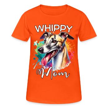 Windhund Mama - Frauen T-Shirt atmungsaktiv - Neonorange - Vorne - AI Model Female 172 dark (172cm)