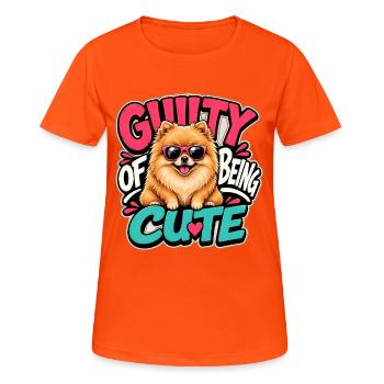 Poméranie - T-shirt respirant Femme - orange néon - Devant - AI Model Female 172 dark (172cm)
