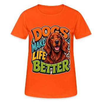 Irish Setter - Women's Breathable T-Shirt - neon orange - Front - AI Model Female 172 dark (172cm)