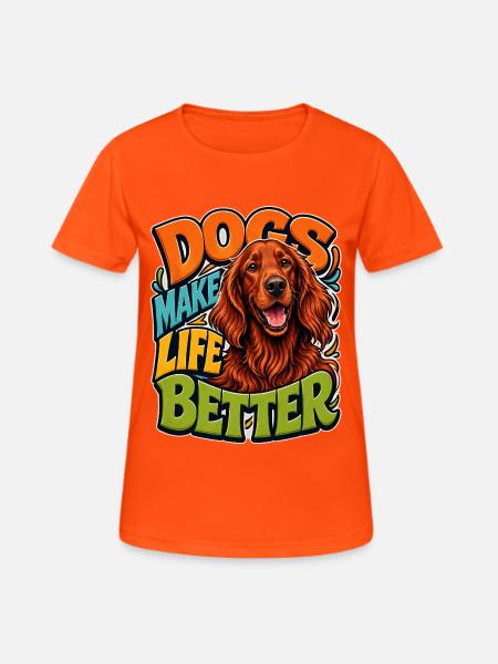 Irish Setter - Women's Breathable T-Shirt - neon orange