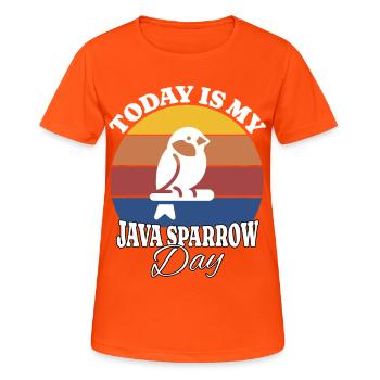 Reisamadine Java Sparrow - Women's Breathable T-Shirt - neon orange - Front - AI Model Female 172 dark (172cm)