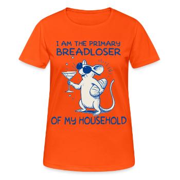 Family Main Bread Loser Cartoon - Women's Breathable T-Shirt - neon orange - Front - AI Model Female 172 dark (172cm)