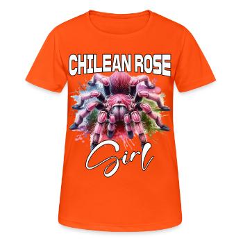 Fille Tarentule Chili - T-shirt respirant Femme - orange néon - Devant - AI Model Female 172 dark (172cm)