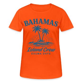 Journée de l’équipage de l’équipage des îles des Bahamas - T-shirt respirant Femme - orange néon - Devant - AI Model Female 172 dark (172cm)