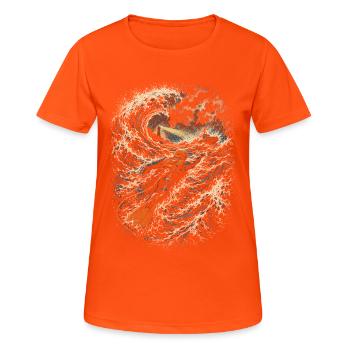 Coast Guard Lifeguard - Women's Breathable T-Shirt - neon orange - Front - AI Model Female 172 dark (172cm)