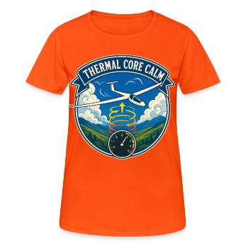 THERMAL CORE CALM - Women's Breathable T-Shirt - neon orange - Front - AI Model Female 172 dark (172cm)