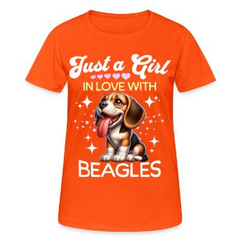 La Fille Rapetou - T-shirt respirant Femme - orange néon - Devant - AI Model Female 172 dark (172cm)