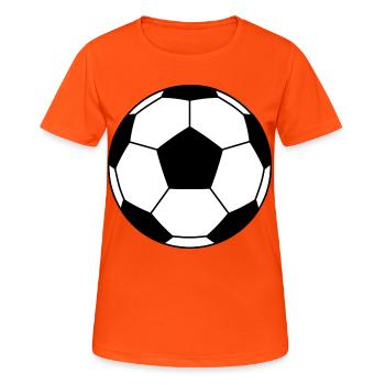 Football Football Sports Sports Football Fan Ball - T-shirt respirant Femme - orange néon - Devant - AI Model Female 172 dark (172cm)