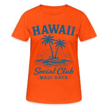 Journées du Club Social d’Hawaï à Maui - T-shirt respirant Femme - orange néon - Devant - AI Model Female 172 dark (172cm)