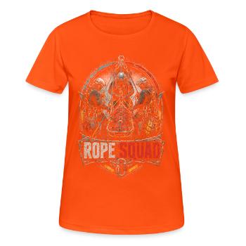 Grimpeurs industriels en hauteur - T-shirt respirant Femme - orange néon - Devant - AI Model Female 172 dark (172cm)