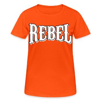 rebel dieb rowdy rebell bandit hustler gang crime - Frauen T-Shirt atmungsaktiv - Neonorange - Vorne - AI Model Female 172 dark (172cm)