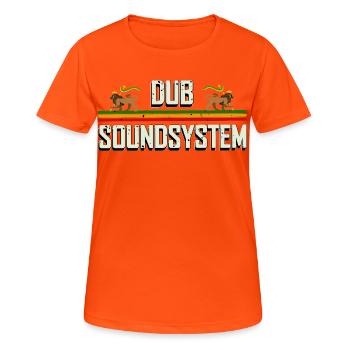 Dub Reggae Soundsystem Party - T-shirt respirant Femme - orange néon - Devant - AI Model Female 172 dark (172cm)
