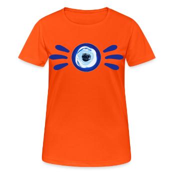 NAZAR - Bonne chance - T-shirt respirant Femme - orange néon - Devant - AI Model Female 172 dark (172cm)