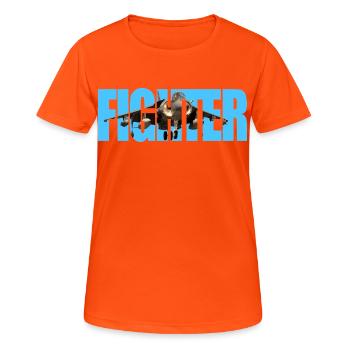 Fighter Harrier - Women's Breathable T-Shirt - neon orange - Front - AI Model Female 172 dark (172cm)