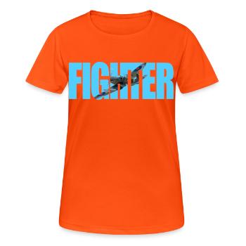 Fighter Spitfire - Women's Breathable T-Shirt - neon orange - Front - AI Model Female 172 dark (172cm)