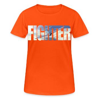 Fighter Spitfire - Women's Breathable T-Shirt - neon orange - Front - AI Model Female 172 dark (172cm)