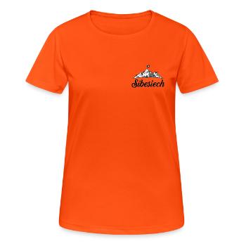 Sibesiech - cooler Typ - Frauen T-Shirt atmungsaktiv - Neonorange - Vorne - AI Model Female 172 dark (172cm)