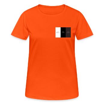coffee. then life. – Minimalist contrast - Women's Breathable T-Shirt - neon orange - Front - AI Model Female 172 dark (172cm)
