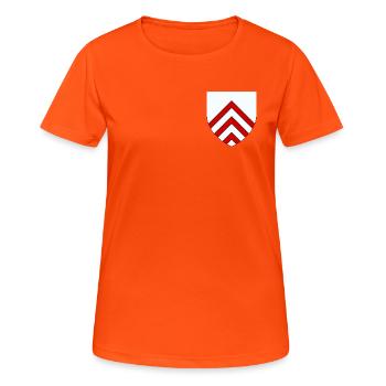 Blason du Perche - T-shirt respirant Femme - orange néon - Devant - AI Model Female 172 dark (172cm)