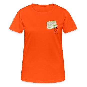 Matcha Club Illustration - T-shirt respirant Femme - orange néon - Devant - AI Model Female 172 dark (172cm)