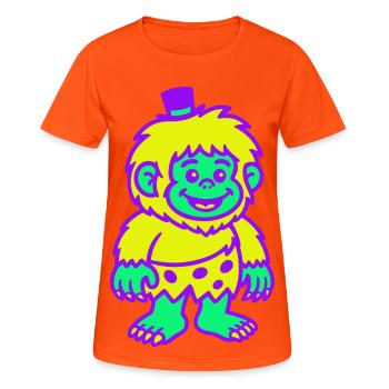 Guy with a hat - Women's Breathable T-Shirt - neon orange - Front - AI Model Female 172 dark (172cm)
