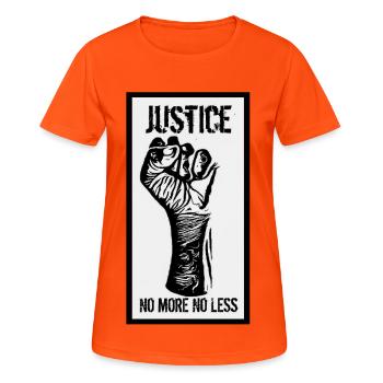 justice - T-shirt respirant Femme - orange néon - Devant - AI Model Female 172 dark (172cm)