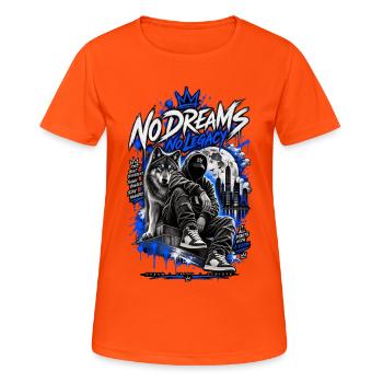 Mindset streetwear - Women's Breathable T-Shirt - neon orange - Front - AI Model Female 172 dark (172cm)