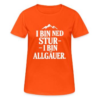 Allgäu dialect pride - Women's Breathable T-Shirt - neon orange - Front - AI Model Female 172 dark (172cm)