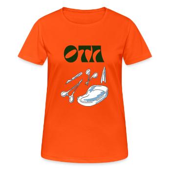 Logo de l’assistance chirurgicale - T-shirt respirant Femme - orange néon - Devant - AI Model Female 172 dark (172cm)