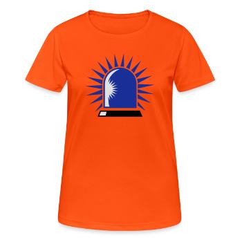 rotating blue beacon light - Women's Breathable T-Shirt - neon orange - Front - AI Model Female 172 dark (172cm)