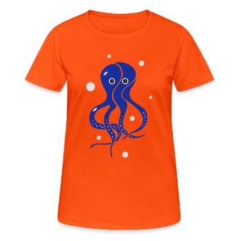 The squid - Women's Breathable T-Shirt - neon orange - Front - AI Model Female 172 dark (172cm)