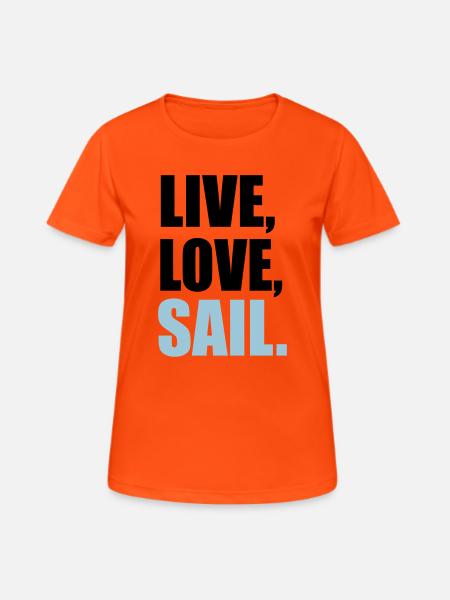 voile - T-shirt respirant Femme - orange néon