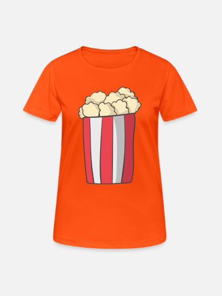 Popcorn - Frauen T-Shirt atmungsaktiv - Neonorange