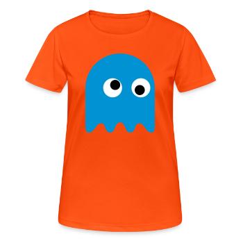 Game Classics Ghost - Women's Breathable T-Shirt - neon orange - Front - AI Model Female 172 dark (172cm)