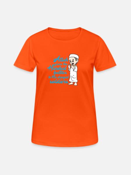 Muslim Islam - Frauen T-Shirt atmungsaktiv - Neonorange