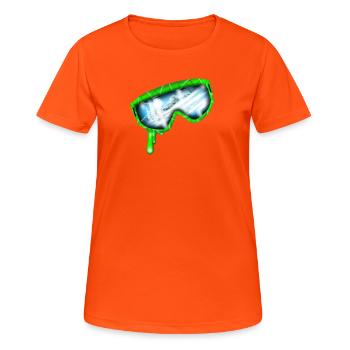 lunettes de ski - T-shirt respirant Femme - orange néon - Devant - AI Model Female 172 dark (172cm)