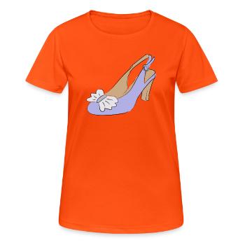 Chaussure Femme Chaussure Mode - T-shirt respirant Femme - orange néon - Devant - AI Model Female 172 dark (172cm)