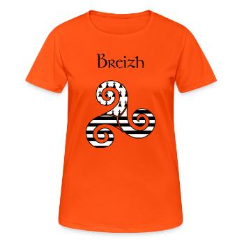 Britain - Women's Breathable T-Shirt - neon orange - Front - AI Model Female 172 dark (172cm)