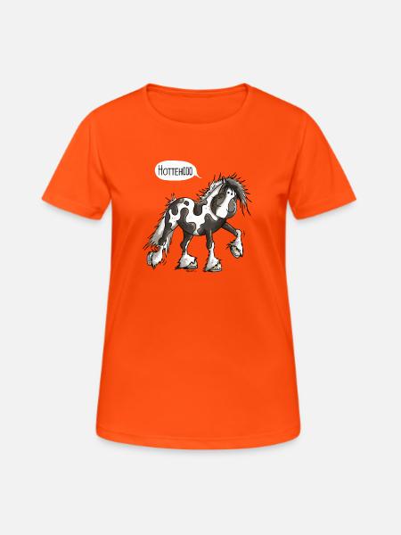 Hottehüüü Irish Tinker - Frauen T-Shirt atmungsaktiv - Neonorange