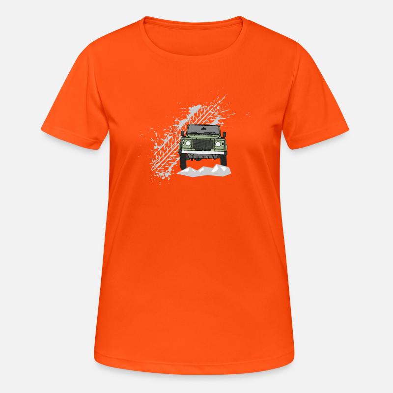 Defender Splash Front - Women's Breathable T-Shirt - neon orange