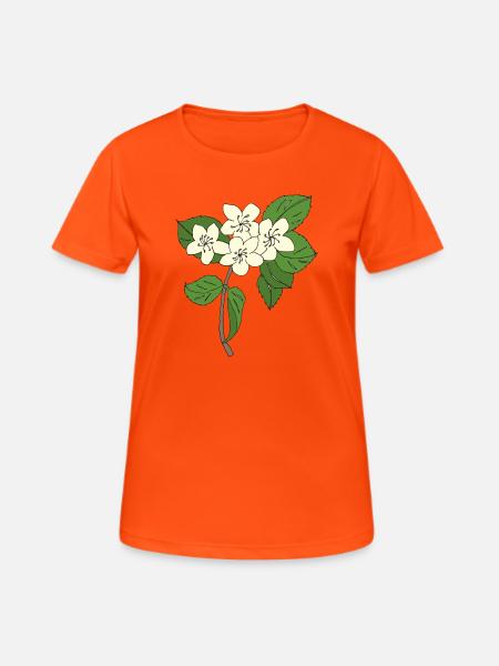 birnbaum blüten - Frauen T-Shirt atmungsaktiv - Neonorange
