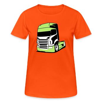 Striking V8 truck - Women's Breathable T-Shirt - neon orange - Front - AI Model Female 172 dark (172cm)