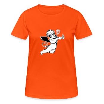 Demon-Ange - T-shirt respirant Femme - orange néon - Devant - AI Model Female 172 dark (172cm)
