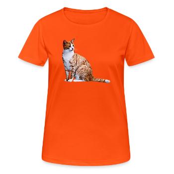Cat Cats Cat Cats Cat Love - Women's Breathable T-Shirt - neon orange - Front - AI Model Female 172 dark (172cm)