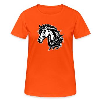 Horse Tattoo Horse Riding Girl Magic Magical - Women's Breathable T-Shirt - neon orange - Front - AI Model Female 172 dark (172cm)
