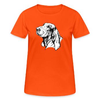 Bracco Italiano Portrait - Women's Breathable T-Shirt - neon orange - Front - AI Model Female 172 dark (172cm)
